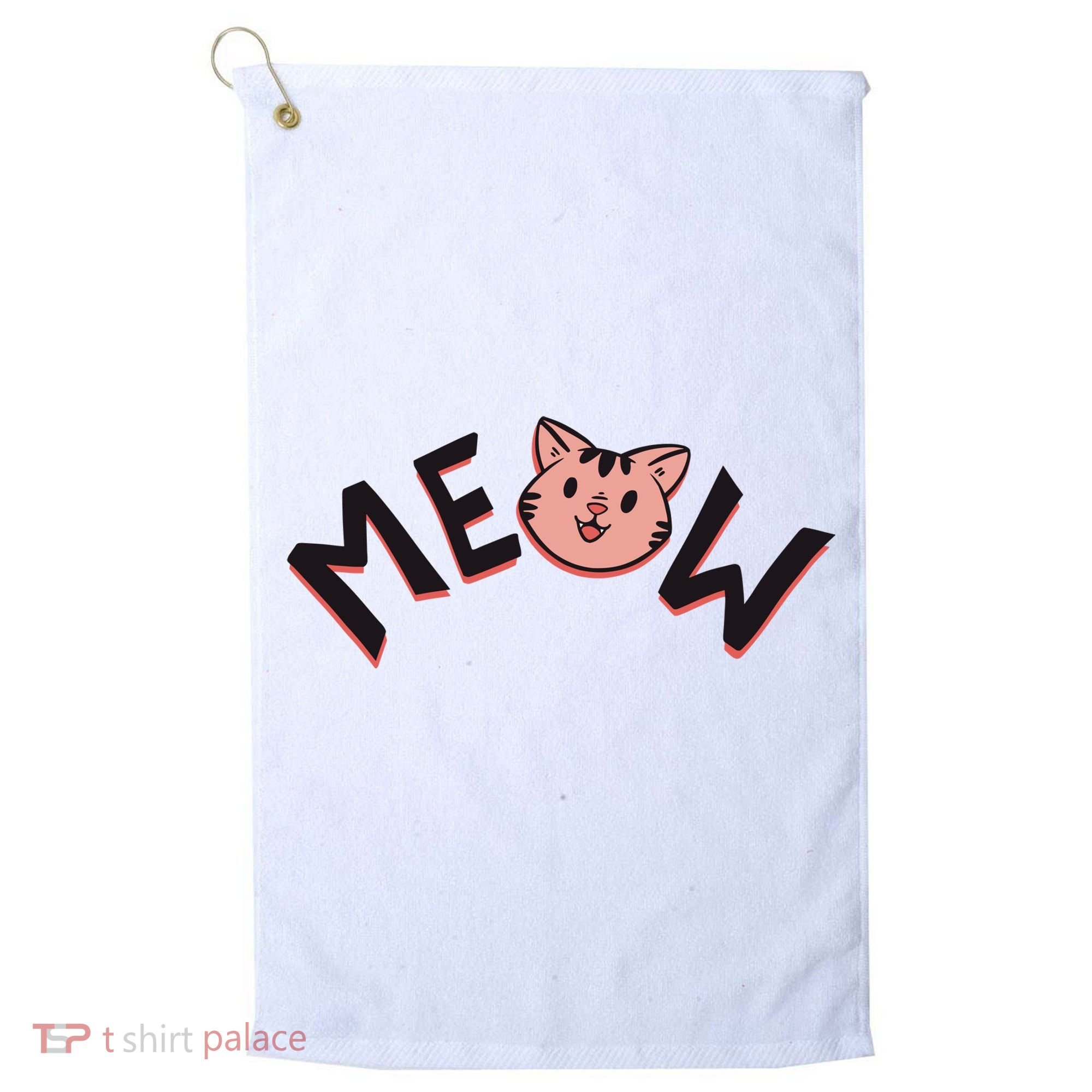 Meow Kitten Face Golf Towel