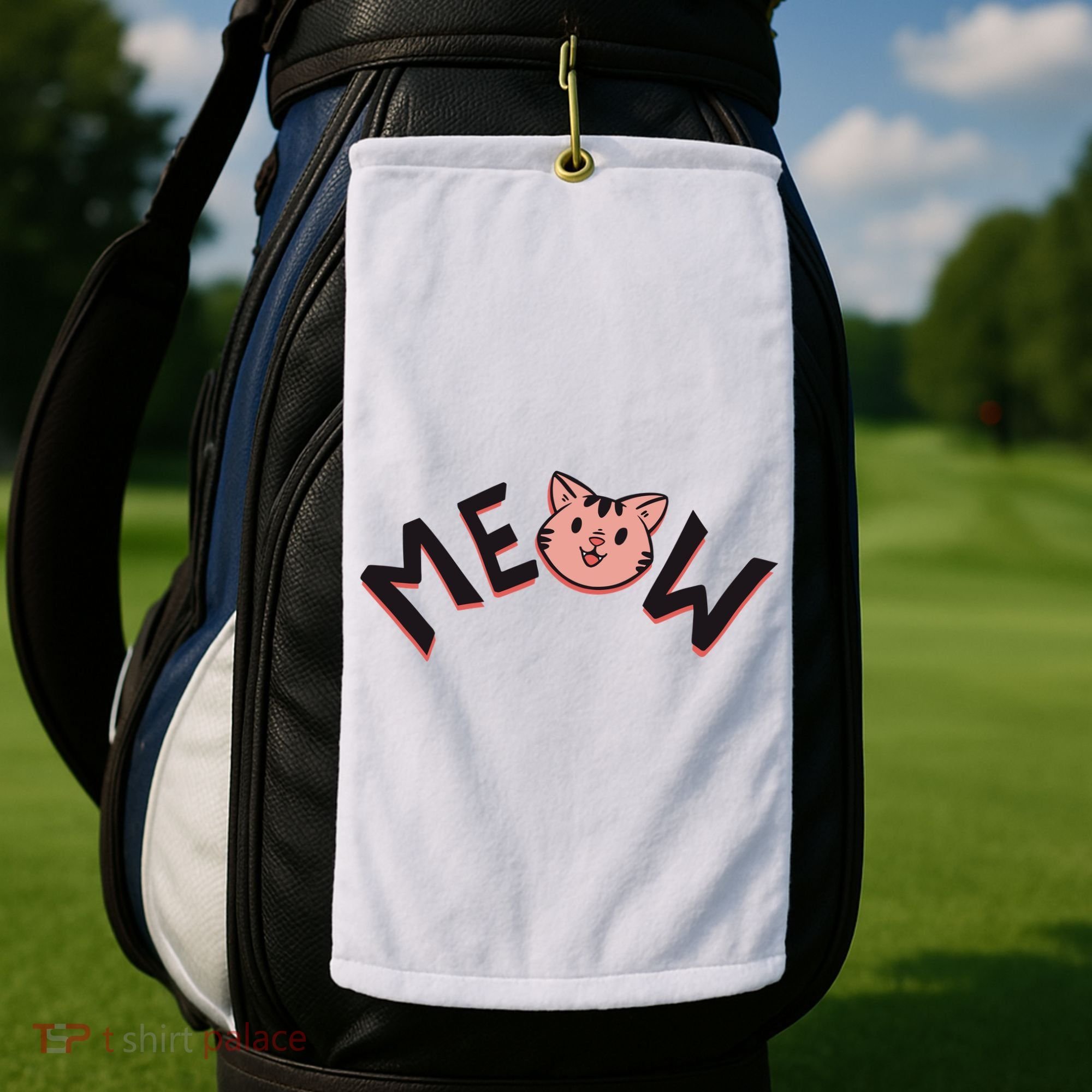 Meow Kitten Face Golf Towel