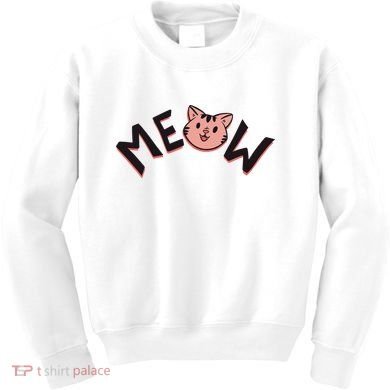 Meow Kitten Face Kids Sweatshirt