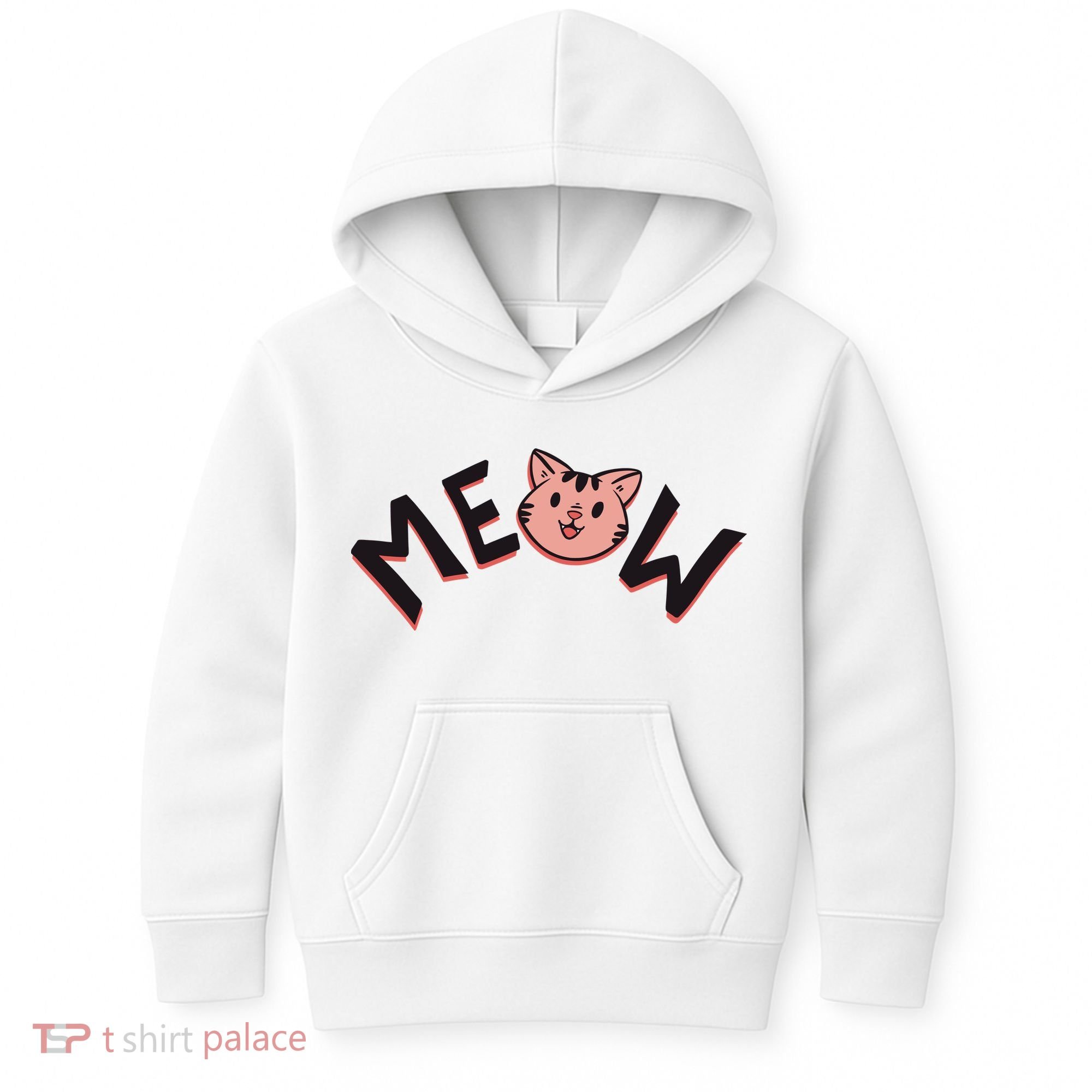 Meow Kitten Face Kids Hoodie