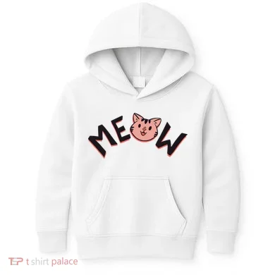Meow Kitten Face Kids Hoodie