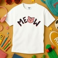 Meow Kitten Face Kids T-Shirt thumb 3