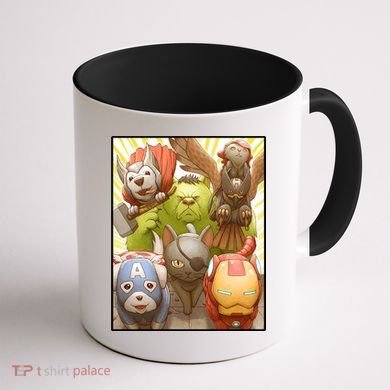 Meow Superhero Cats Comic Movie Spoof Coffee Mug back