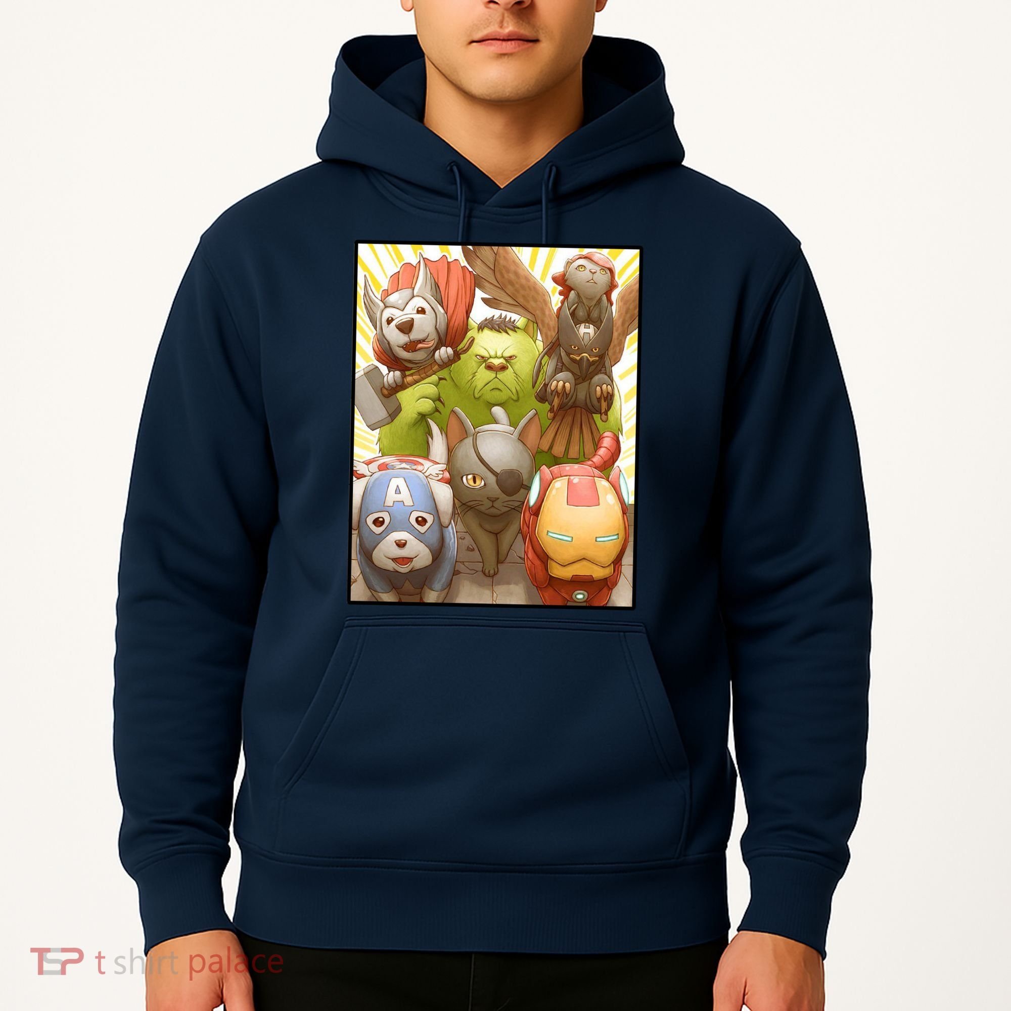 Meow Superhero Cats Comic Movie Spoof Hoodie