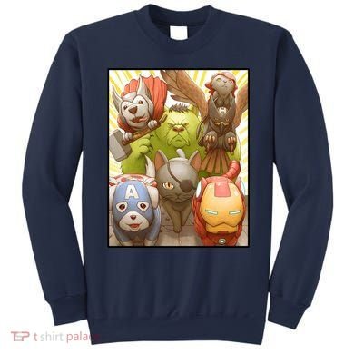 Meow Superhero Cats Comic Movie Spoof Sweatshirt