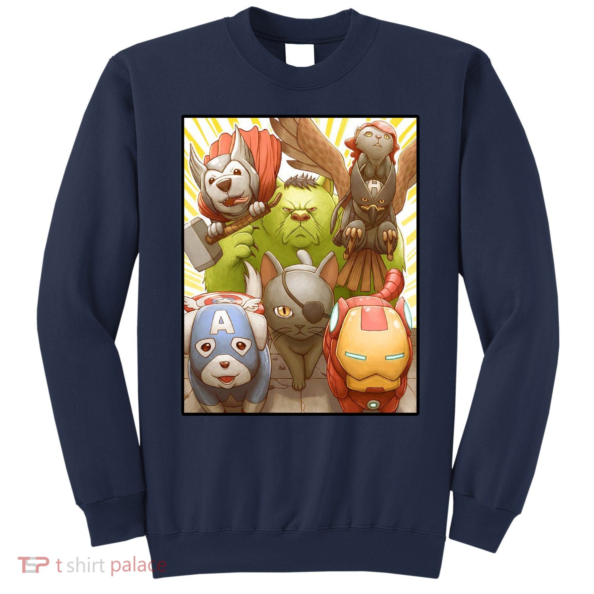 Meow Superhero Cats Comic Movie Spoof Sweatshirt