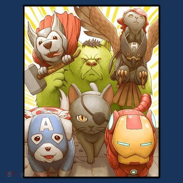 Meow Superhero Cats Comic Movie Spoof Beanie