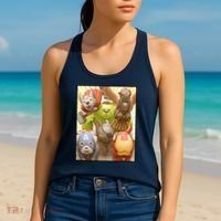 Meow Superhero Cats Comic Movie Spoof Women's Tank Top thumb 2