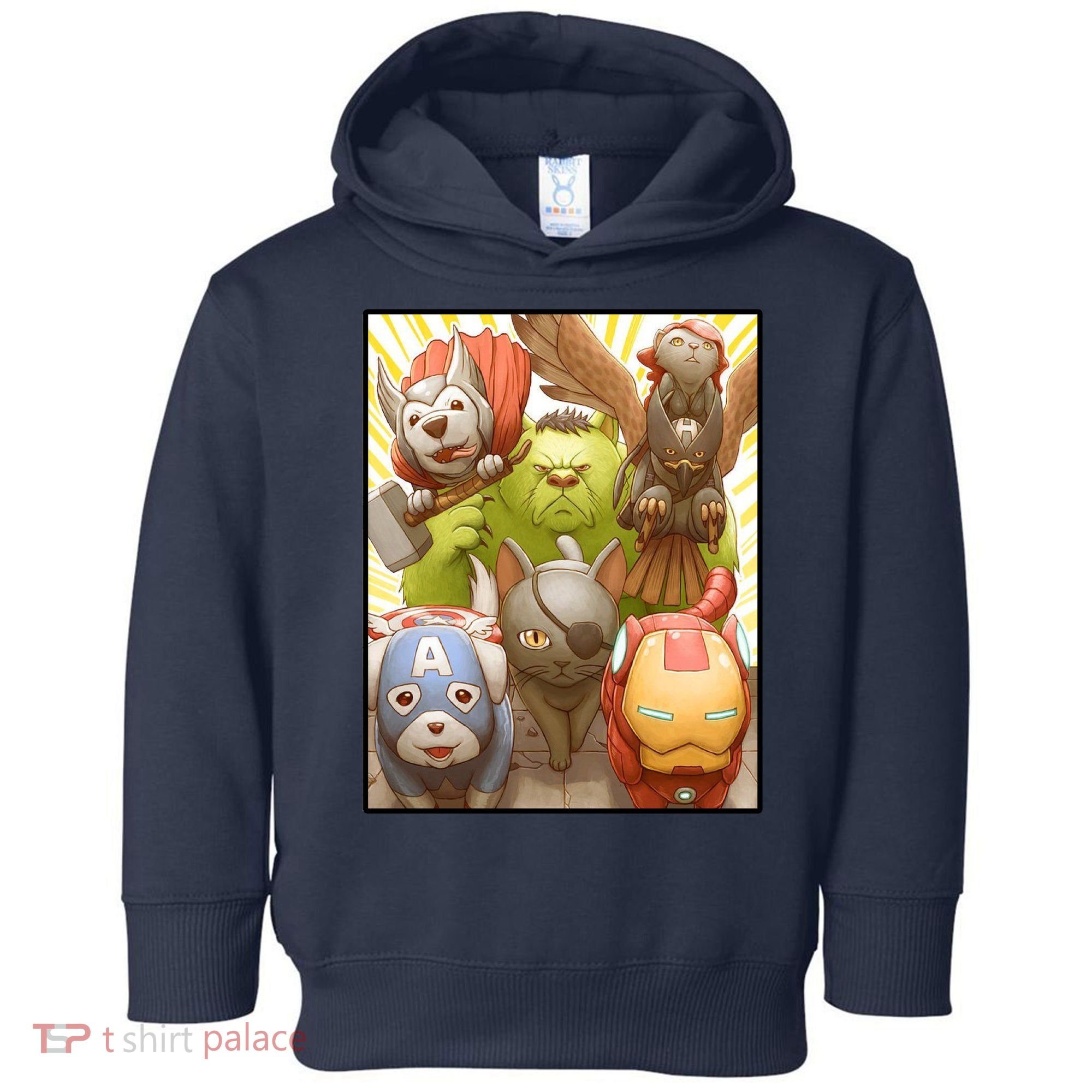 Meow Superhero Cats Comic Movie Spoof Toddler Hoodie