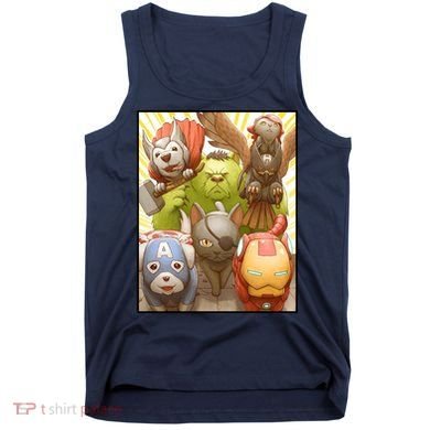 Meow Superhero Cats Comic Movie Spoof Tank Top