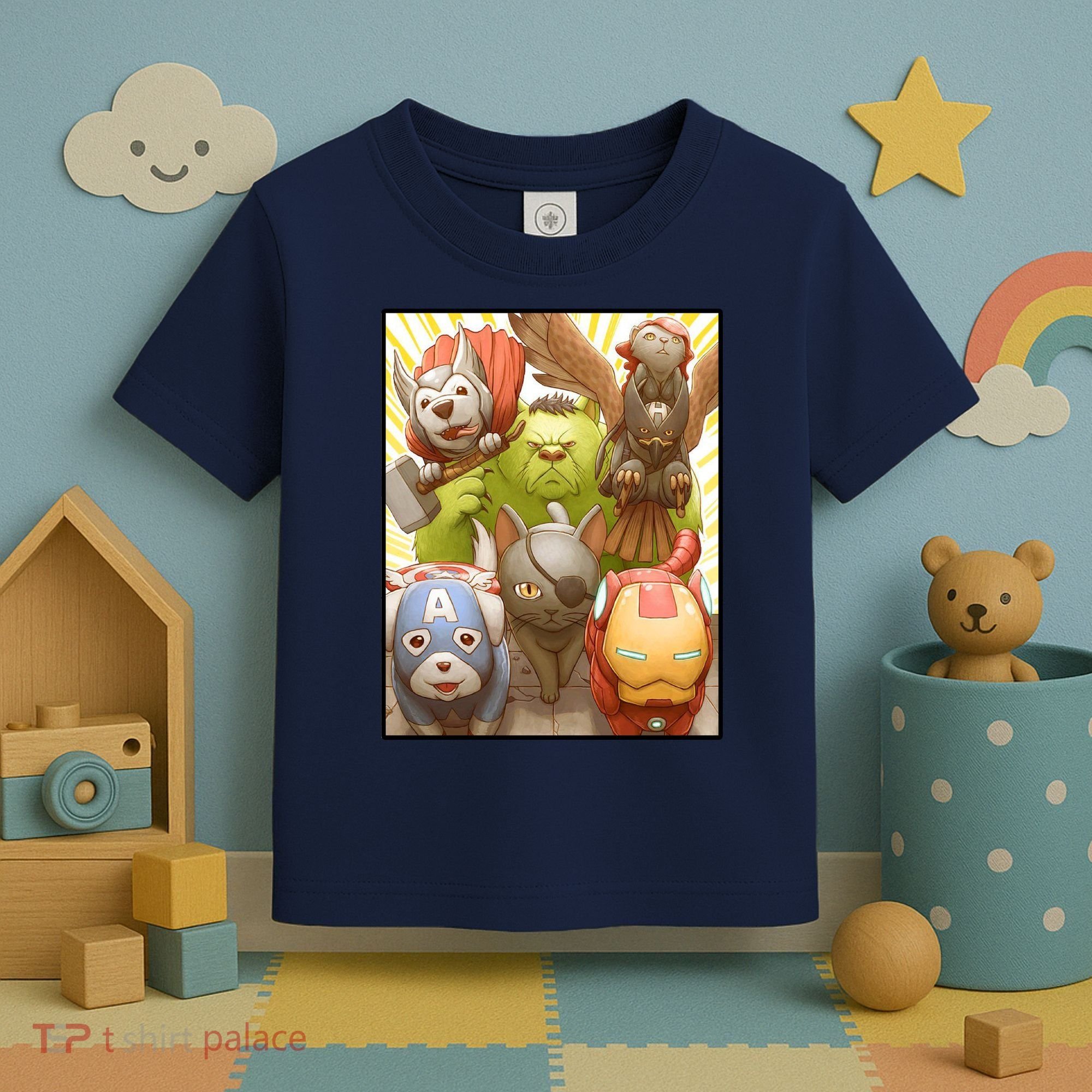 Meow Superhero Cats Comic Movie Spoof Toddler T-Shirt
