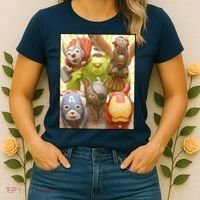 Meow Superhero Cats Comic Movie Spoof Women's T-Shirt thumb 2