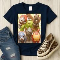 Meow Superhero Cats Comic Movie Spoof Women's T-Shirt thumb 3