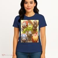 Meow Superhero Cats Comic Movie Spoof Women's T-Shirt thumb 4