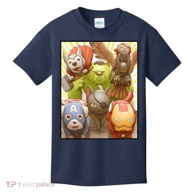 Meow Superhero Cats Comic Movie Spoof Kids T-Shirt