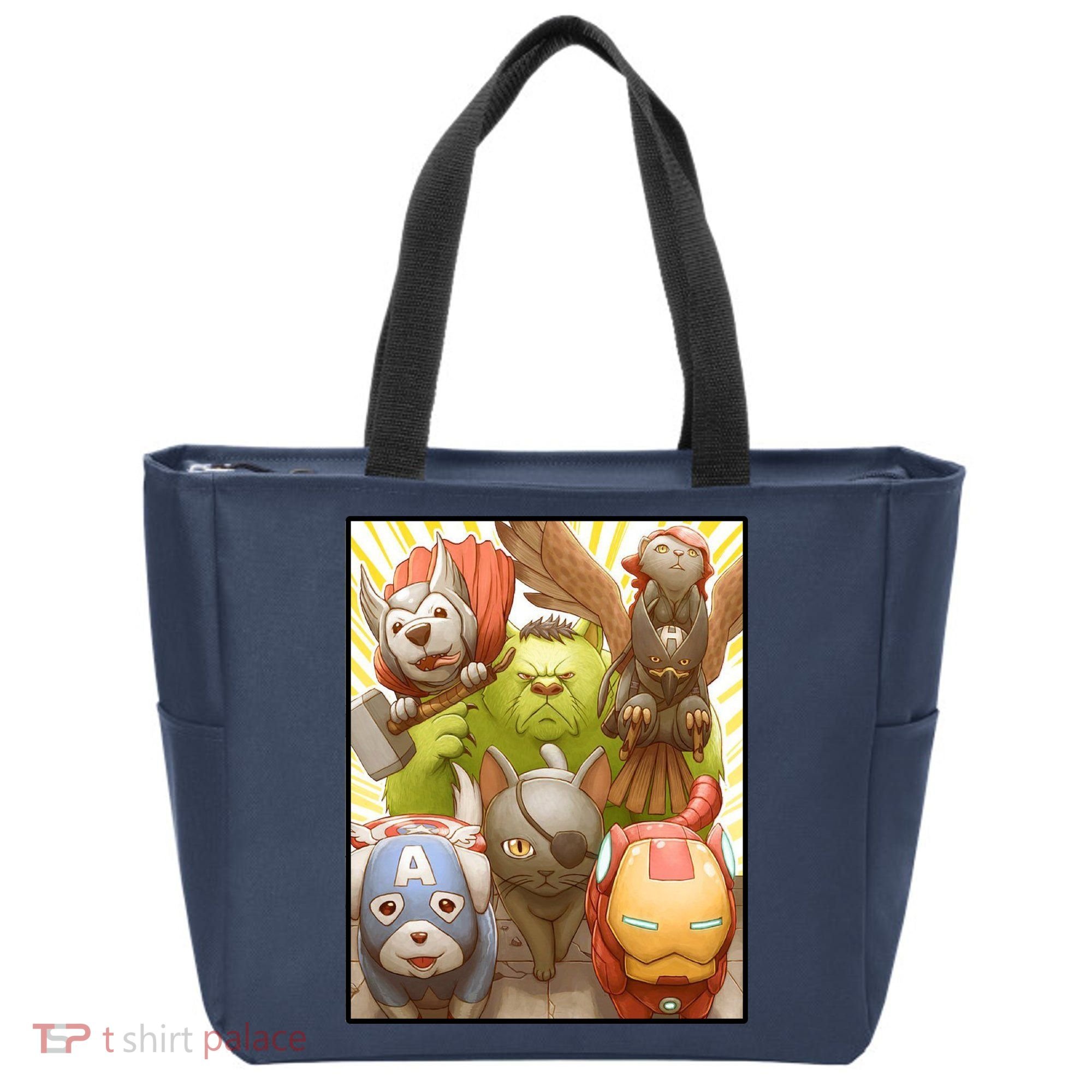 Meow Superhero Cats Comic Movie Spoof Tote Bag