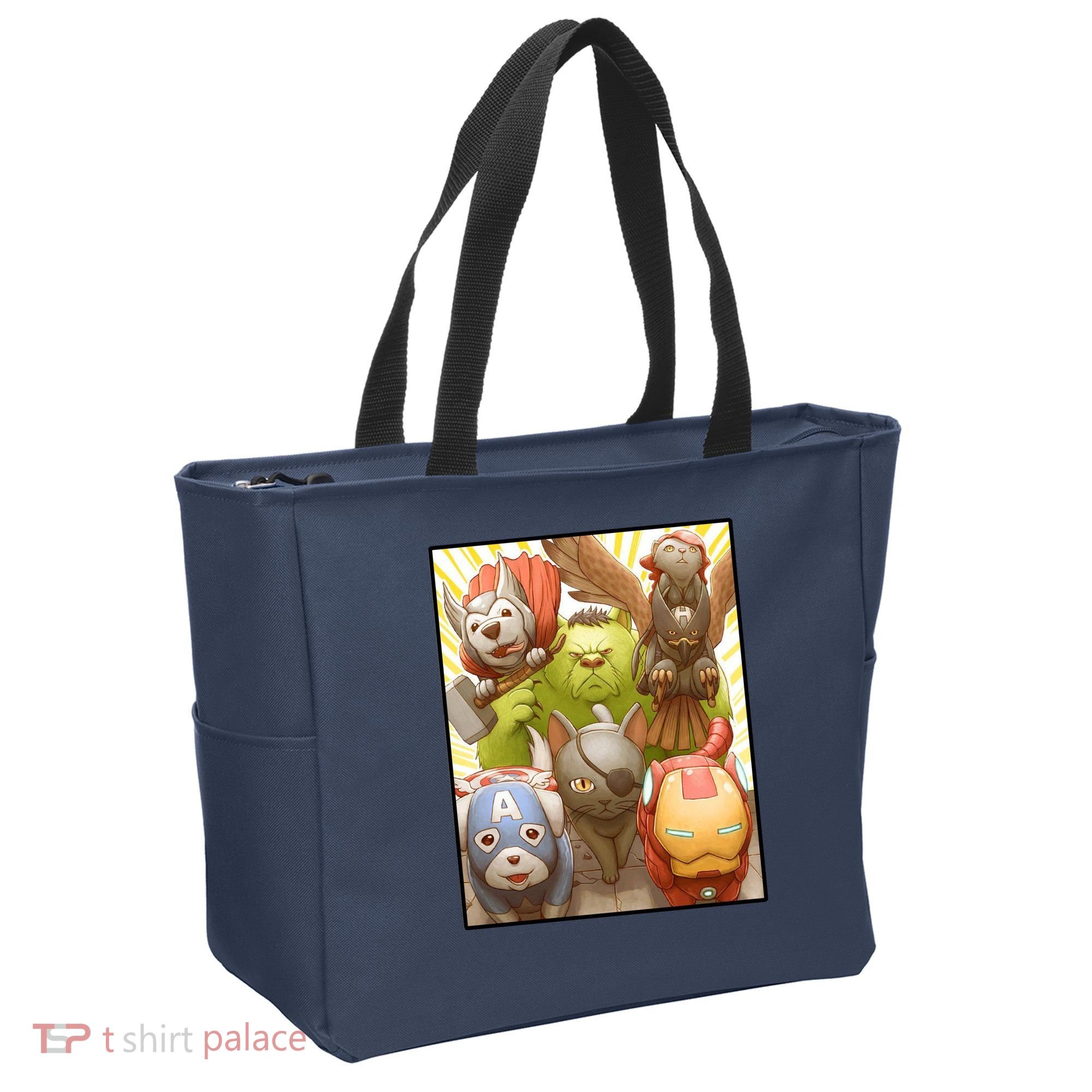Meow Superhero Cats Comic Movie Spoof Tote Bag