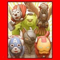 Meow Superhero Cats Comic Movie Spoof Santa Hat thumb 1