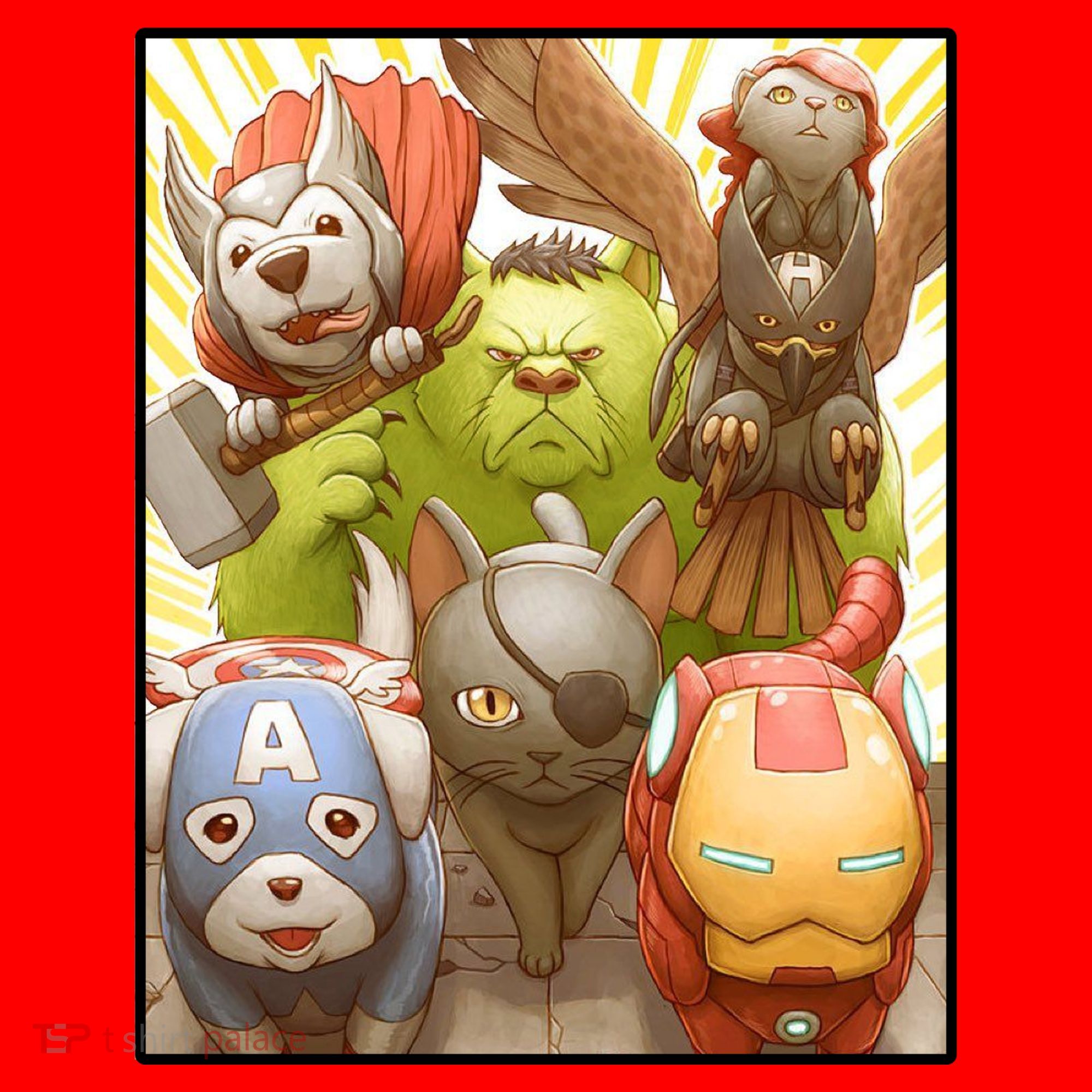 Meow Superhero Cats Comic Movie Spoof Santa Hat