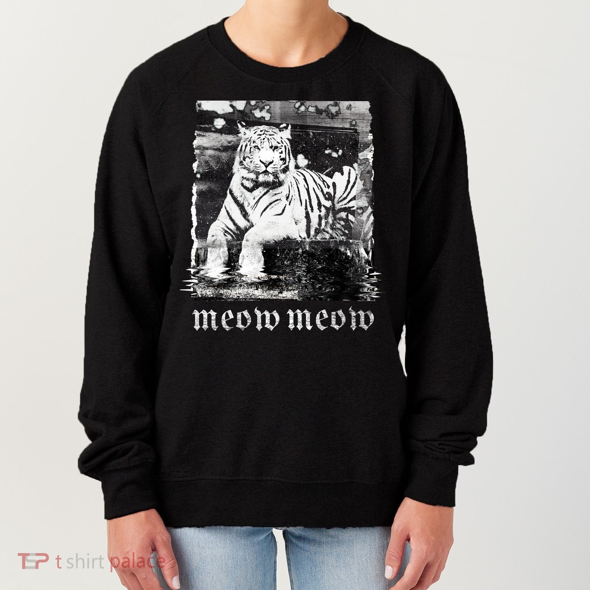 Meow Tiger Glitch Women's Sweatshirt
