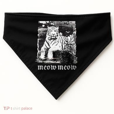 Meow Tiger Glitch USA-Made Doggie Bandana