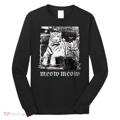 Meow Tiger Glitch Long Sleeve Shirt