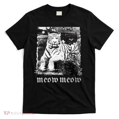 Meow Tiger Glitch T-Shirt
