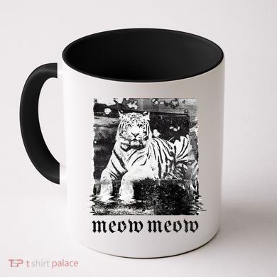 Meow Tiger Glitch Coffee Mug