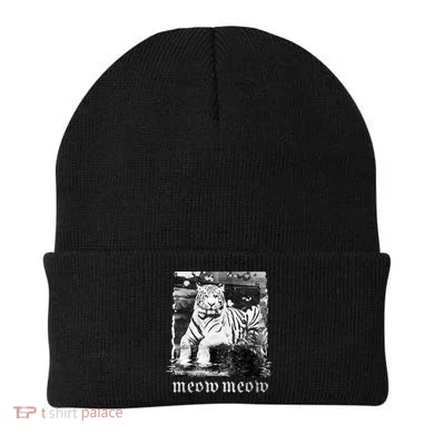 Meow Tiger Glitch Beanie