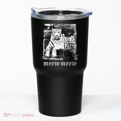 Meow Tiger Glitch Tumbler