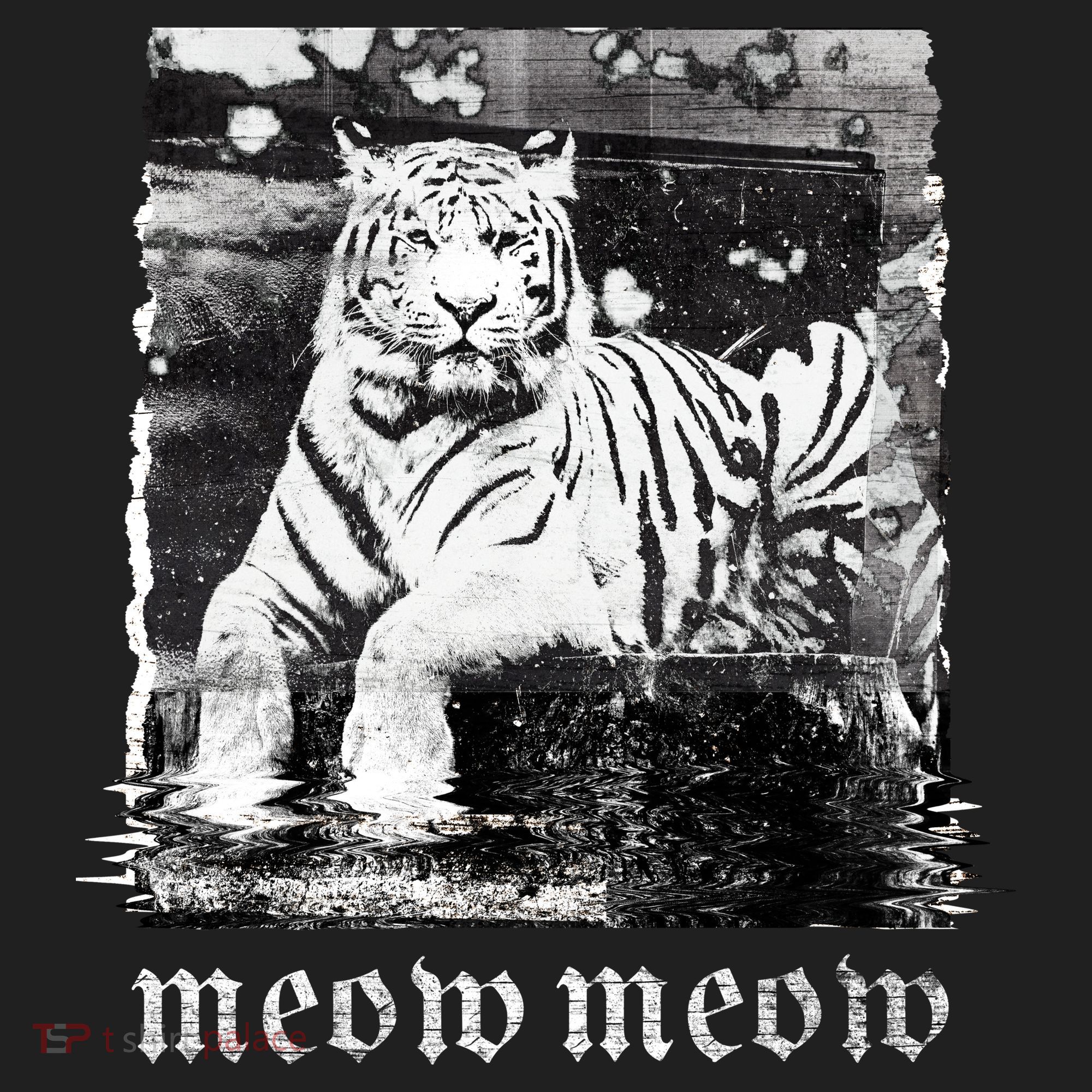 Meow Tiger Glitch Tumbler
