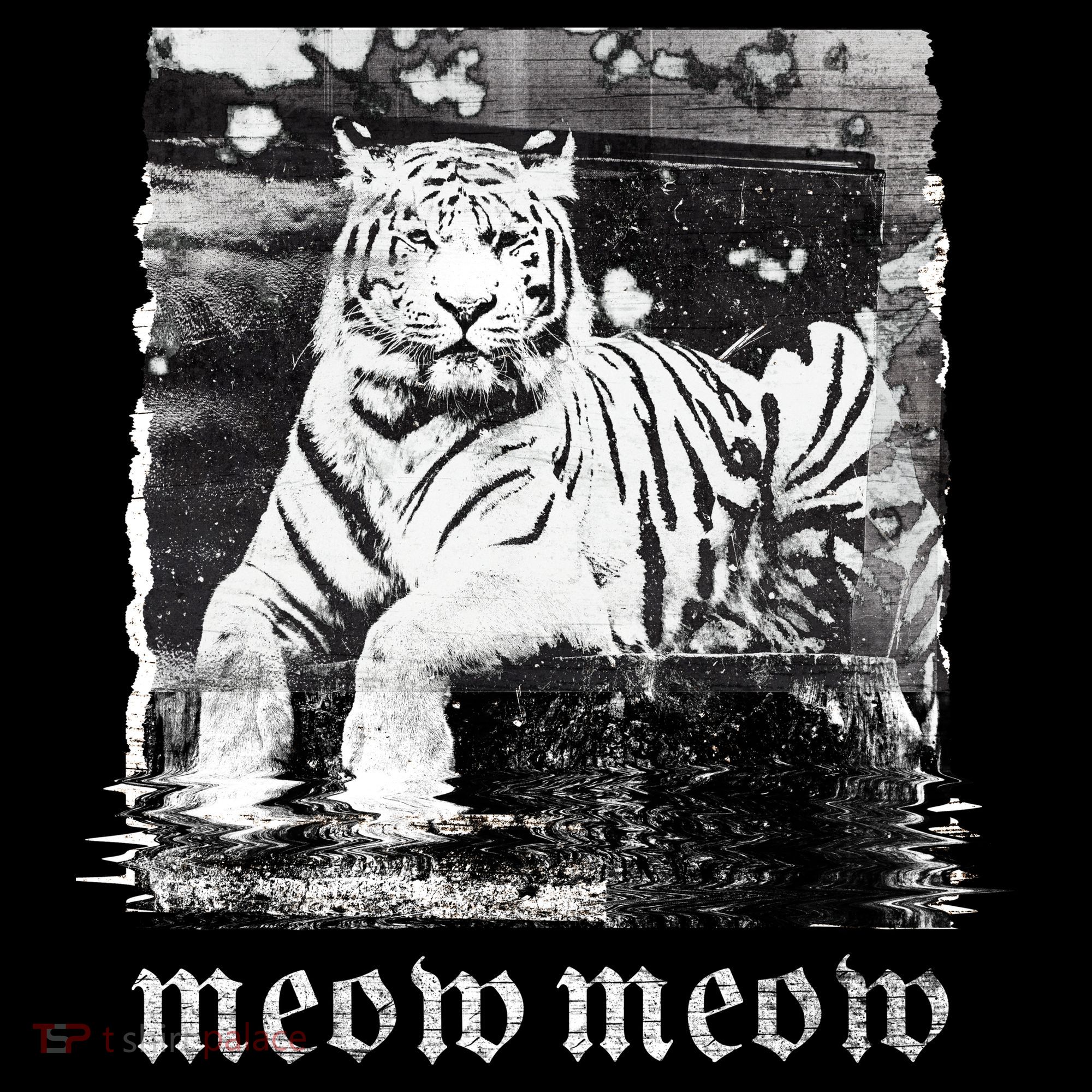 Meow Tiger Glitch Ornament