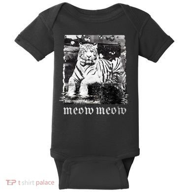Meow Tiger Glitch Baby Bodysuit