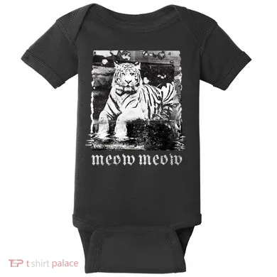 Meow Tiger Glitch Baby Bodysuit