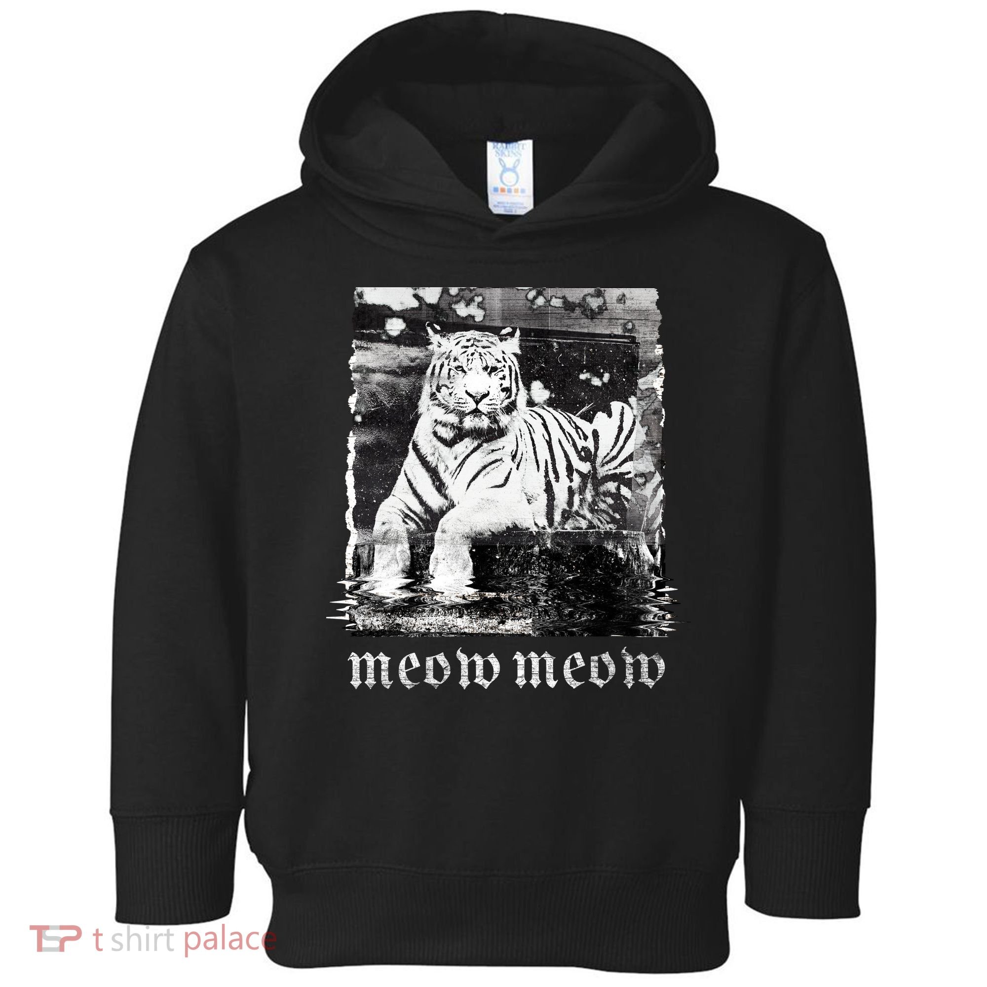 Meow Tiger Glitch Toddler Hoodie