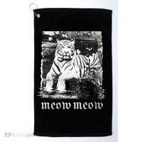 Meow Tiger Glitch Golf Towel thumb 0