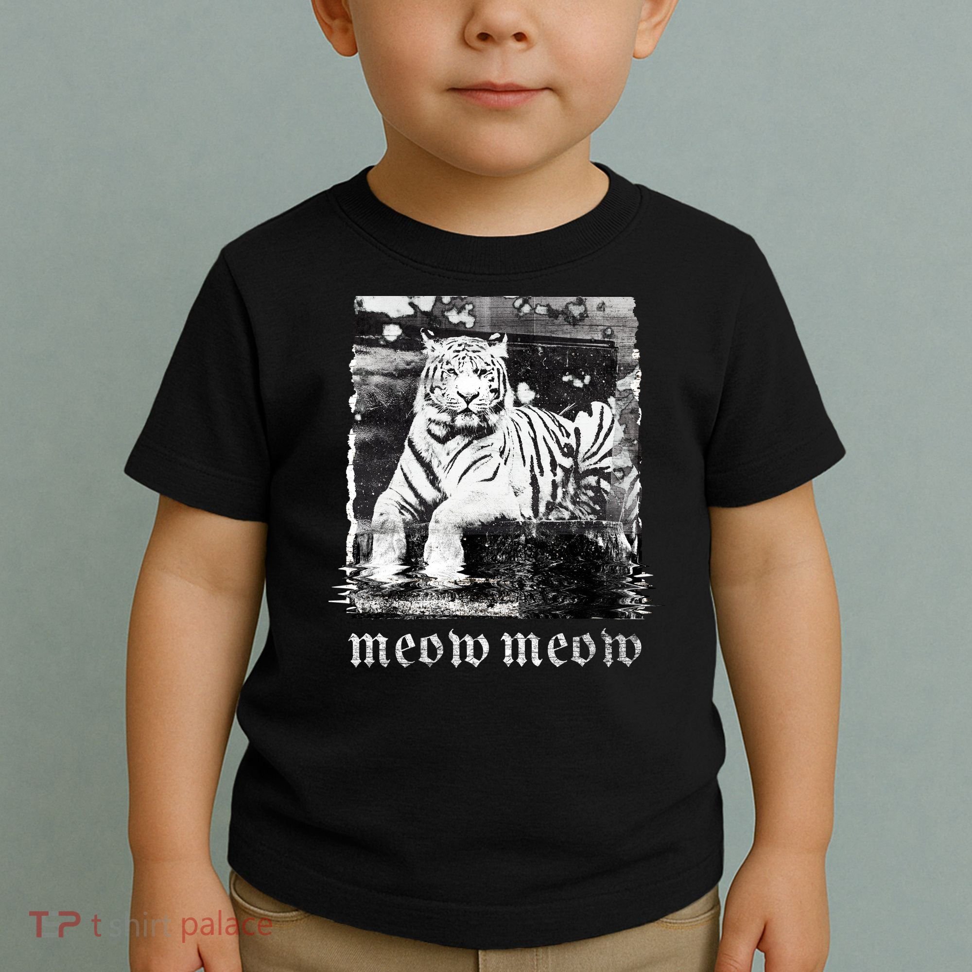 Meow Tiger Glitch Toddler T-Shirt