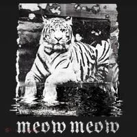 Meow Tiger Glitch Women's Long Sleeve Shirt thumb 2