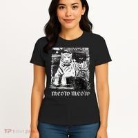 Meow Tiger Glitch Women's T-Shirt thumb 4