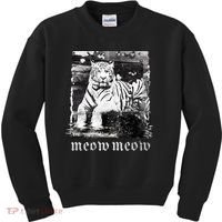 Meow Tiger Glitch Kids Sweatshirt thumb 0