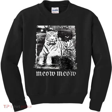 Meow Tiger Glitch Kids Sweatshirt