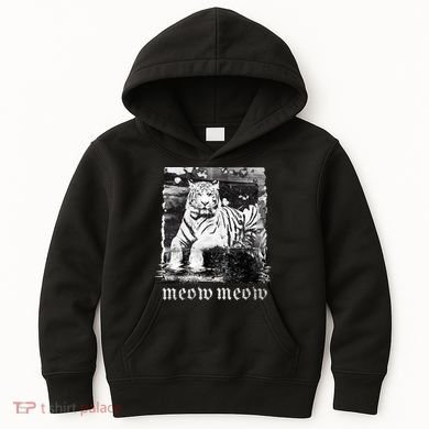 Meow Tiger Glitch Kids Hoodie