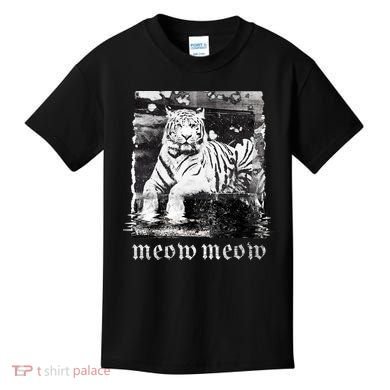 Meow Tiger Glitch Kids T-Shirt