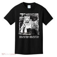 Meow Tiger Glitch Kids T-Shirt thumb 0