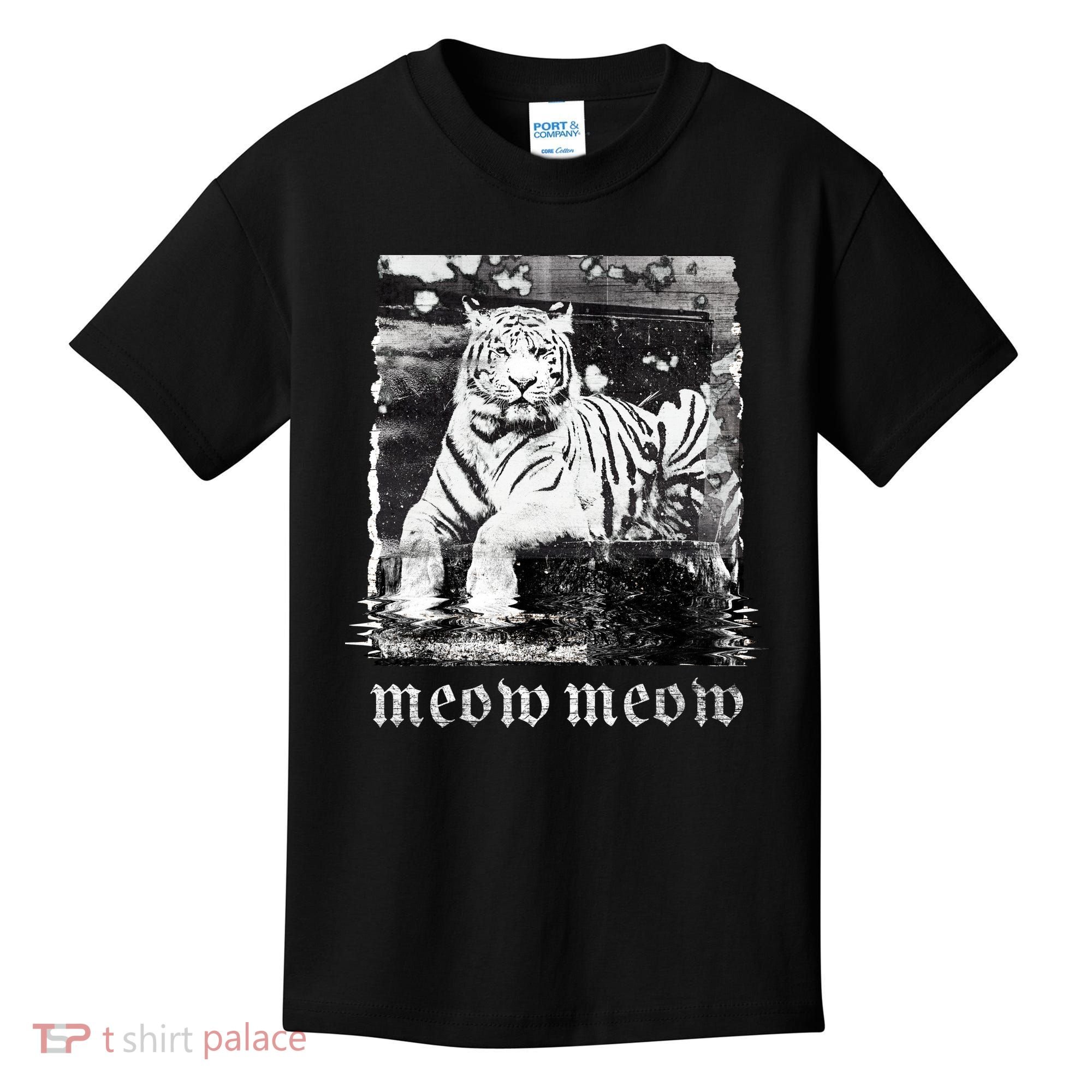 Meow Tiger Glitch Kids T-Shirt