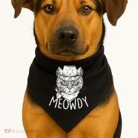 Meowdy Texas Cat USA-Made Doggie Bandana thumb 1