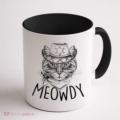 Meowdy Texas Cat Coffee Mug back