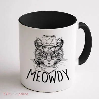 Meowdy Texas Cat Coffee Mug back