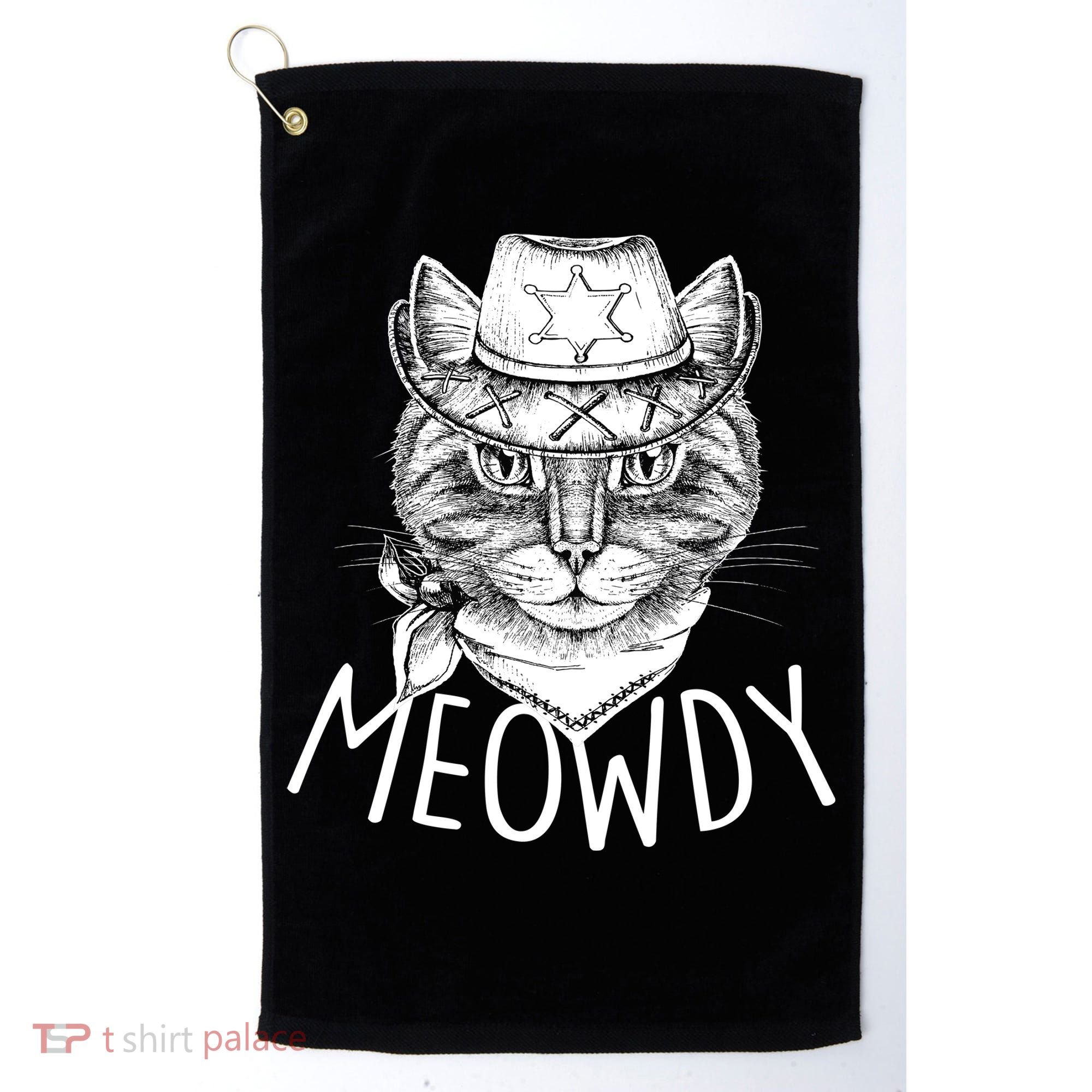 Meowdy Texas Cat Golf Towel