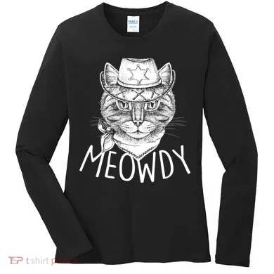 Meowdy Texas Cat Women's Long Sleeve Shirt